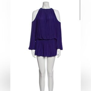 Ramy Brook Long Sleeve, Off the Shoulder Purple Mini Dress